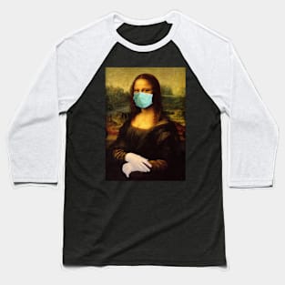 Covid Mona Lisa Baseball T-Shirt